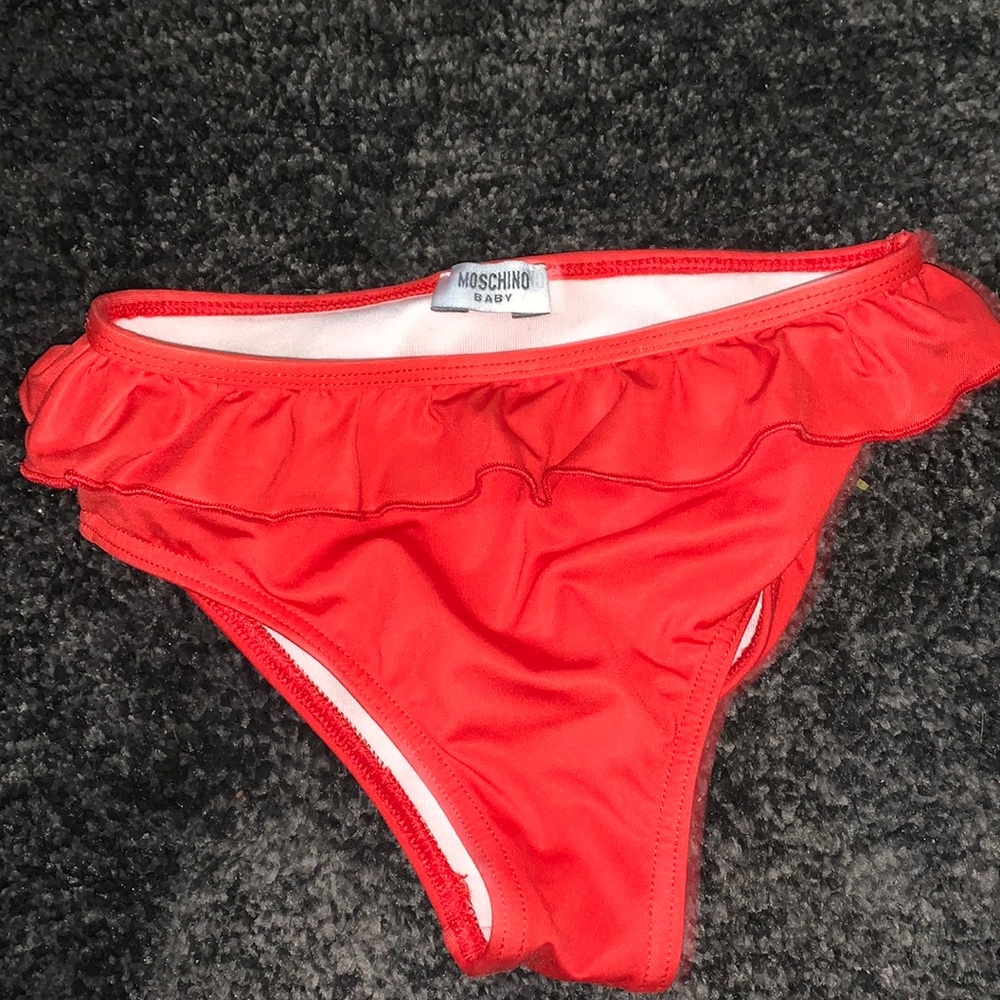 Moschino baby red bathing suit only the bottom